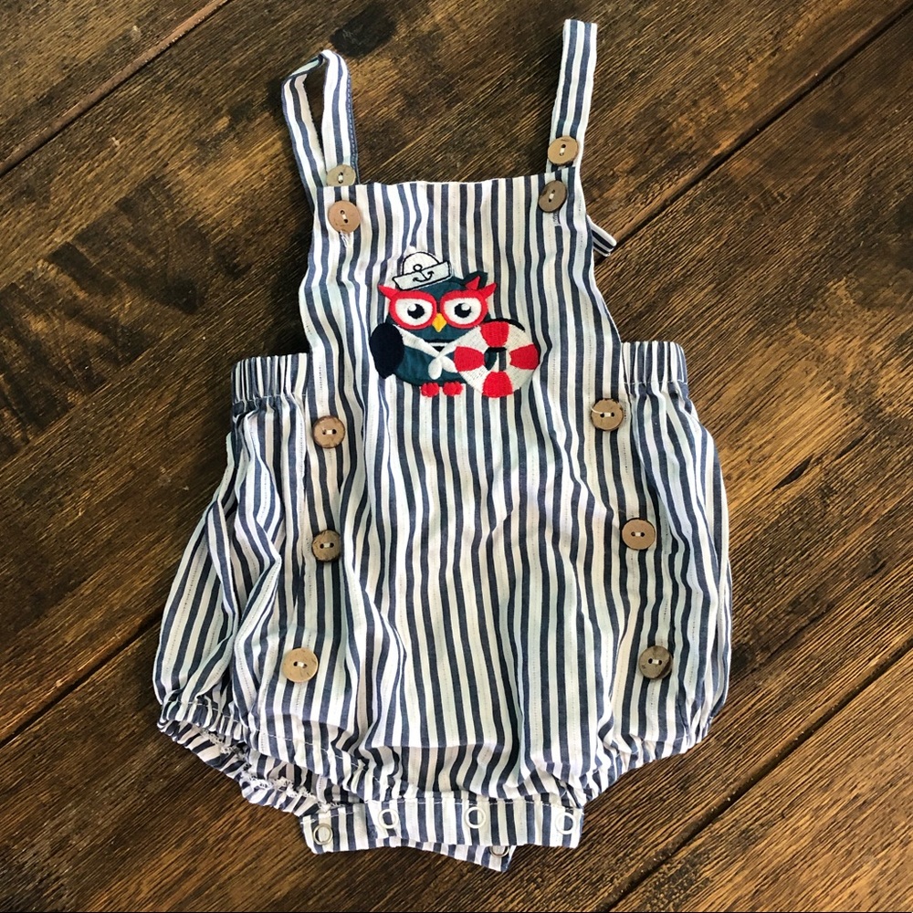 Lil Cactus Sailor Owl Romper